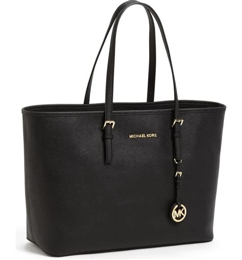 michael kors saffiano perforated leather handbag tote